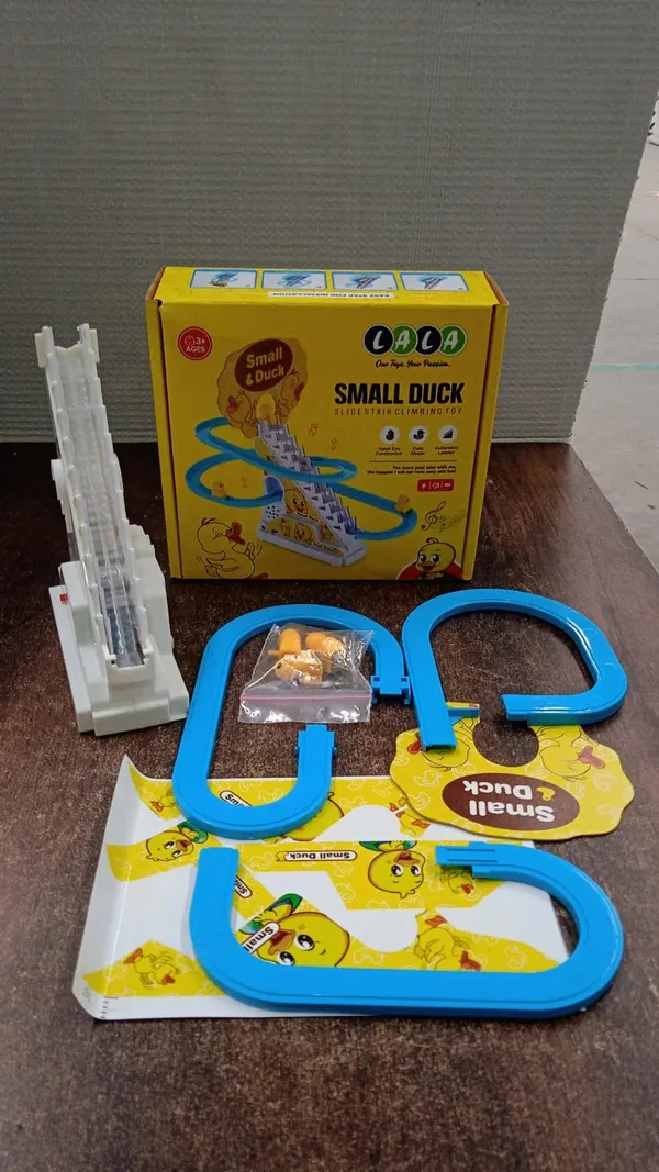 Yellow_Duck_Automatic_Stair_Climbing_Spiral_Slide_Toy