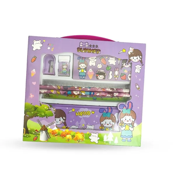 Purple_Cartoon_Character_Stationery_Set_For_Kids_Pack_Of_2