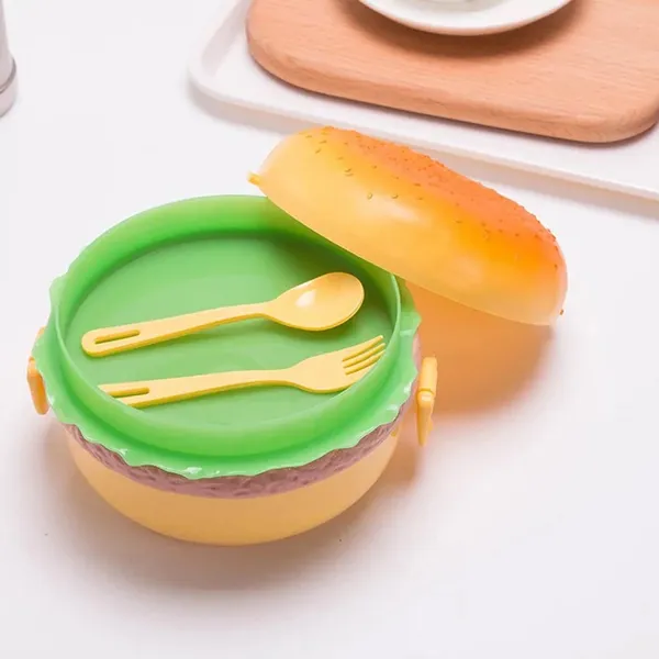 Multicolor_Plastic_Burger_Shaped_Lunch_Box_With_Spoon_And_Fork_Pack_Of_2