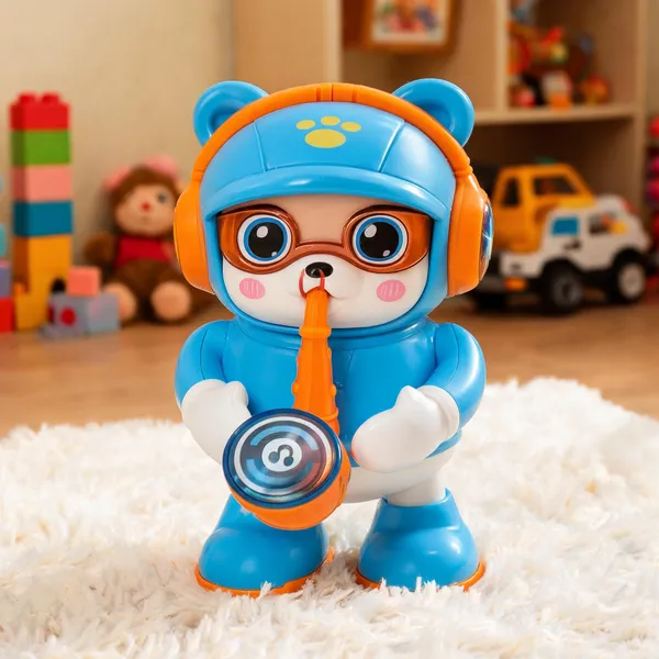 Blue_Musical_Robot_Toy_With_Saxophone_And_Drum_For_Kids