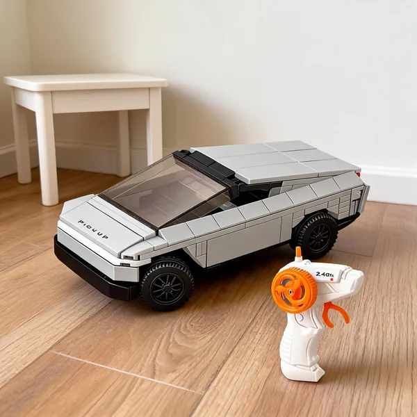 White_2.4Ghz_Remote_Controlled_Pickup_Toy_Car_For_Kids