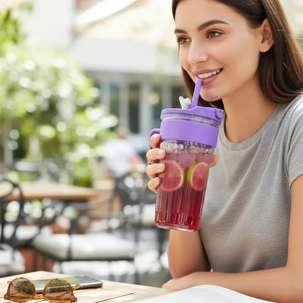 Purple_Plastic_Modern_Ribbed_Tumbler_With_Straw_And_Handle_Pack_Of_2