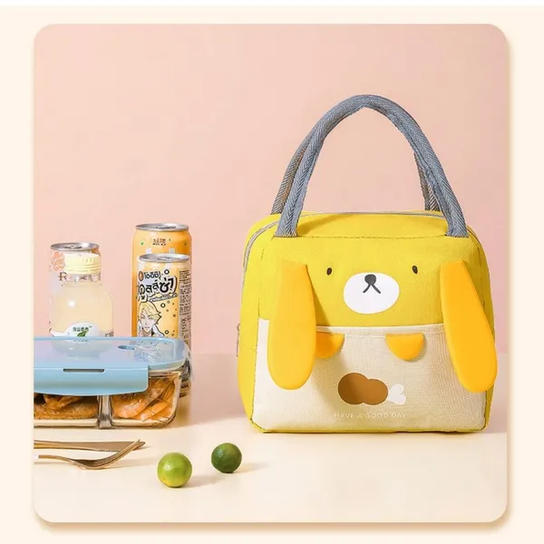 Yellow_Dog_Print_Insulated_Lunch_Bag_With_Handles_Pack_Of_2