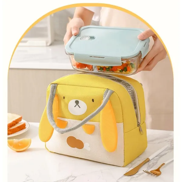 Yellow_Dog_Print_Insulated_Lunch_Bag_With_Handles_Pack_Of_2