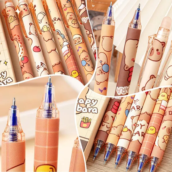 Multicolor_Capybara_Erasable_Gel_Pen_Set_Of_6_For_Kids