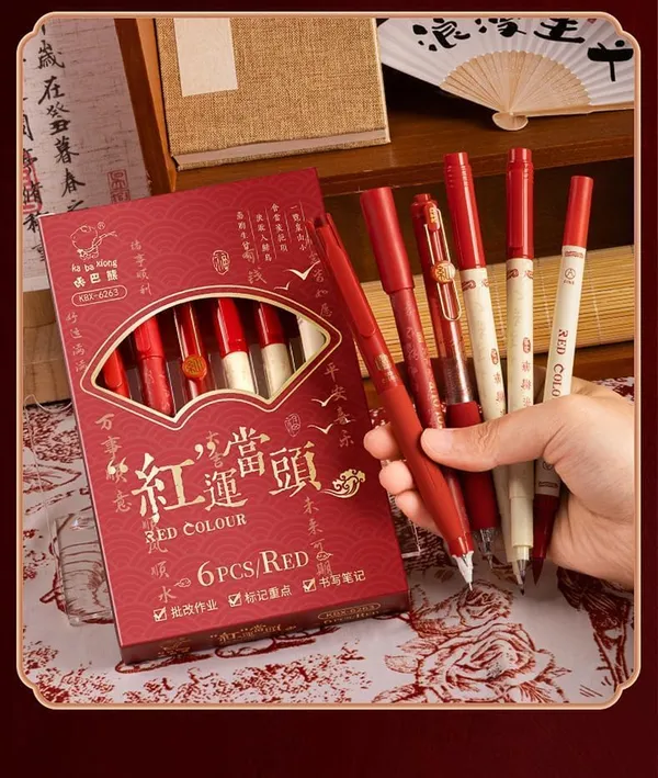 Red_Six_Piece_Assorted_Writing_Pen_Set_Pack_Of_2