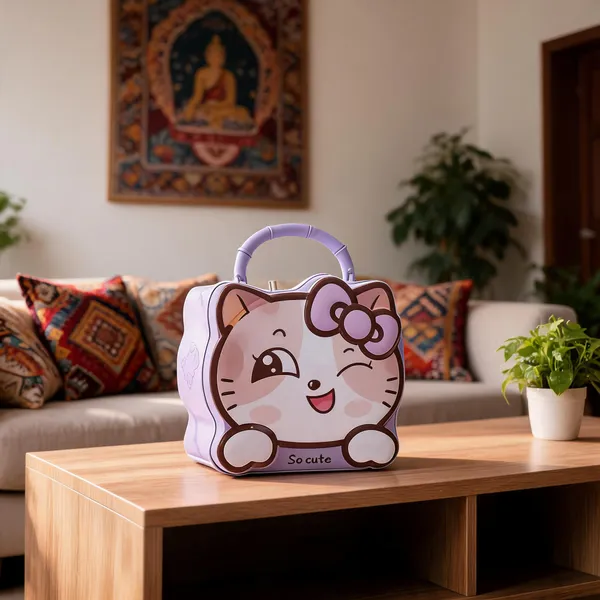 Lavender_Cat_Print_Pu_Handbag_For_Girls