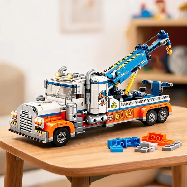 Multicolor_Brick_Style_Racing_Club_Tow_Truck_Construction_Toy