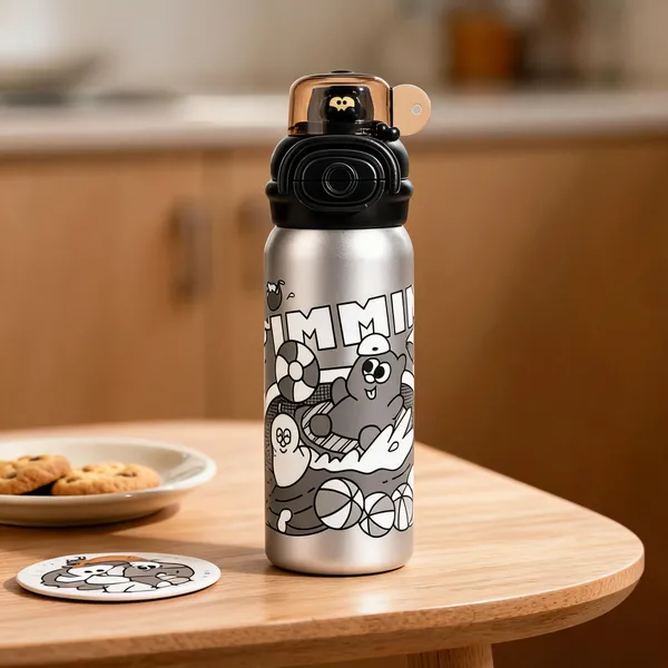 Silver_Silver_Stainless_Steel_Cartoon_Printed_Water_Bottle_For_Kids