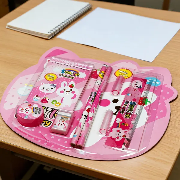 Pink_Cat_Design_Stationery_Set_For_Kids_Pack_Of_6