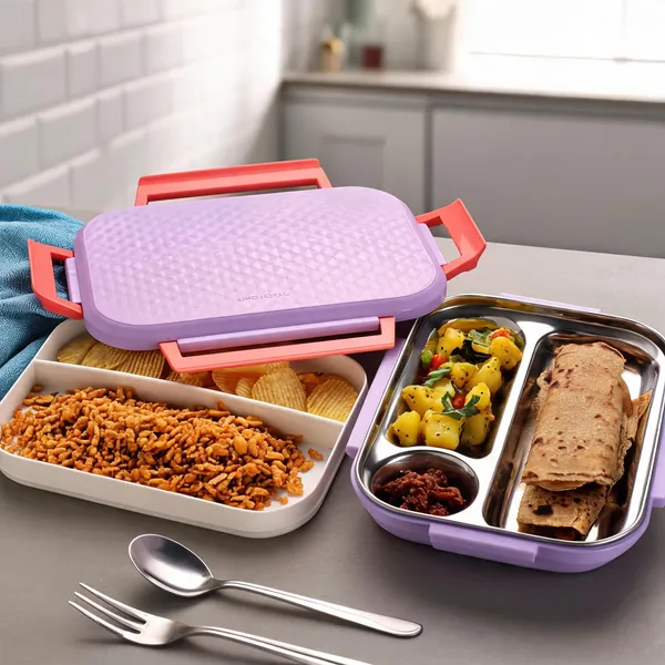 Multicolor_Stainless_Steel_Compartment_Lunch_Box_With_Lid_And_Cutlery