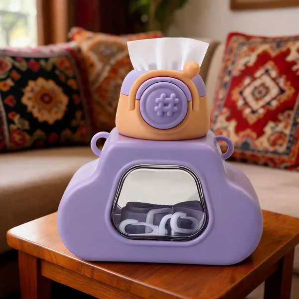 Purple_Plastic_Novelty_Robot_Style_Pastel_Mini_Tissue_Holder