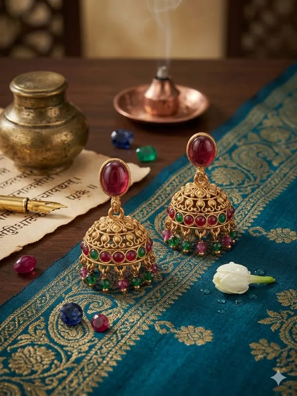 Traditional_Antique_Gold-Plated_Jhumkas