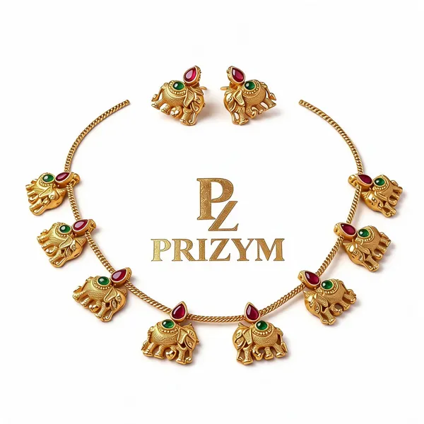 Gold_Toned_Brass_Elephant_Motif_Ruby_Emerald_Jewellery_Set_For_Women