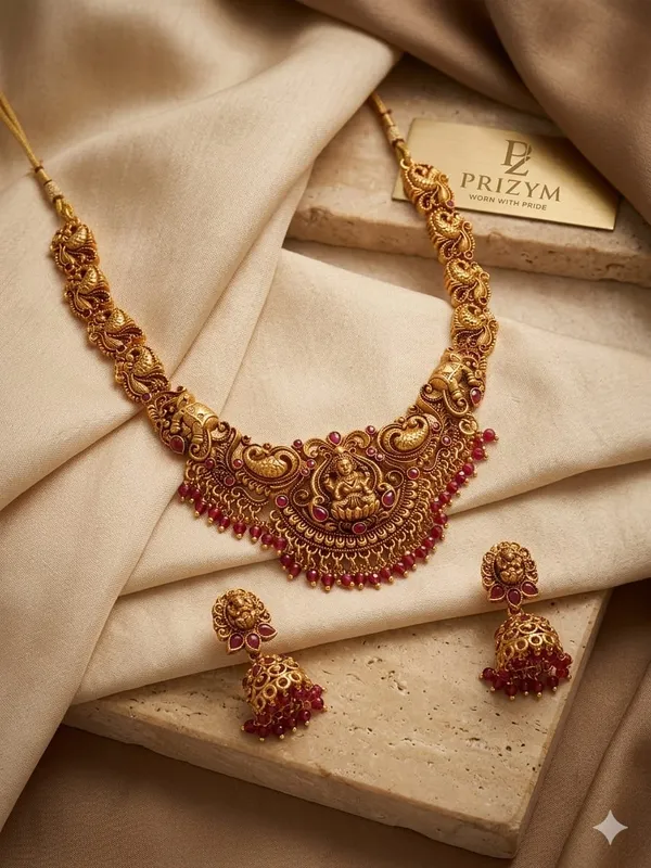 ANTIQUE_GOLD_PLATED_NECKLACE_AND_EARRINGS_SET