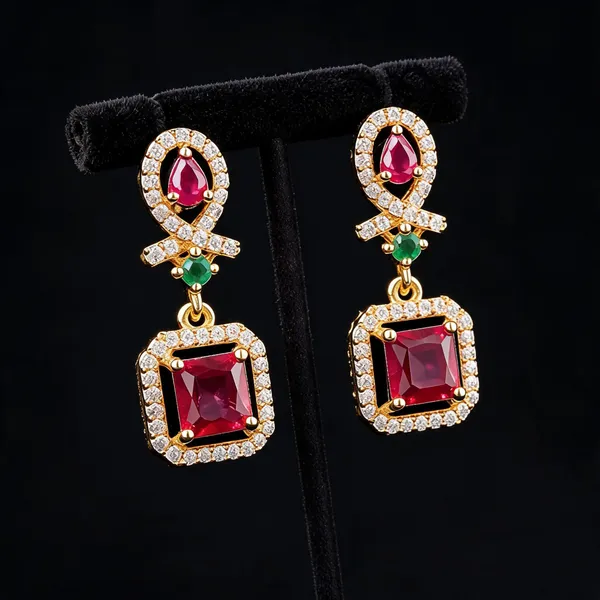 Gold_Plated_Brass_Ruby_Emerald_Cubic_Zirconia_Dangle_Earrings_For_Women