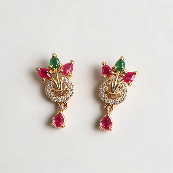 Multicolor_Gold_Plated_Ruby_Emerald_Cubic_Zirconia_Dangle_Drop_Earrings_For_Women