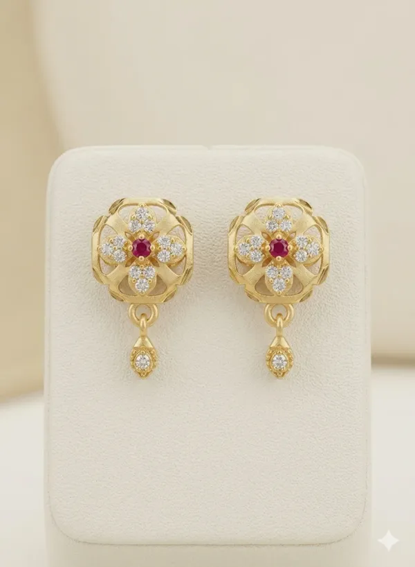 GOLD__PLATED_EARRINGS_WITH_RUBY_AND_DIAMONDS