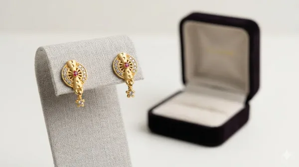 GOLD__PLATED_EARRINGS_WITH_RUBY_AND_DIAMONDS