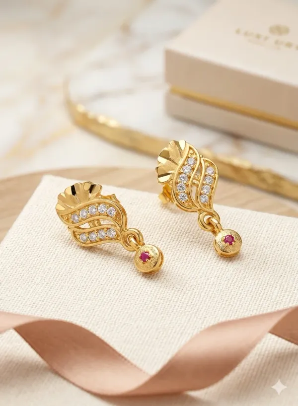 GOLD_PLATED_EARRINGS_WITH_DIAMONDS_AND_RUBY