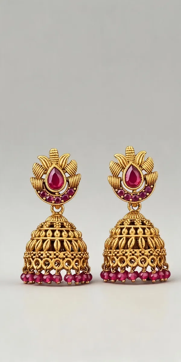 Gold_Brass_Ruby_Stone_Traditional_Jhumka_Earrings_For_Women