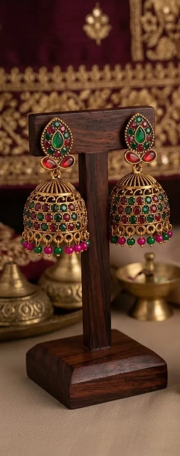 GOLD__PLATED_JHUMKA_EARRINGS