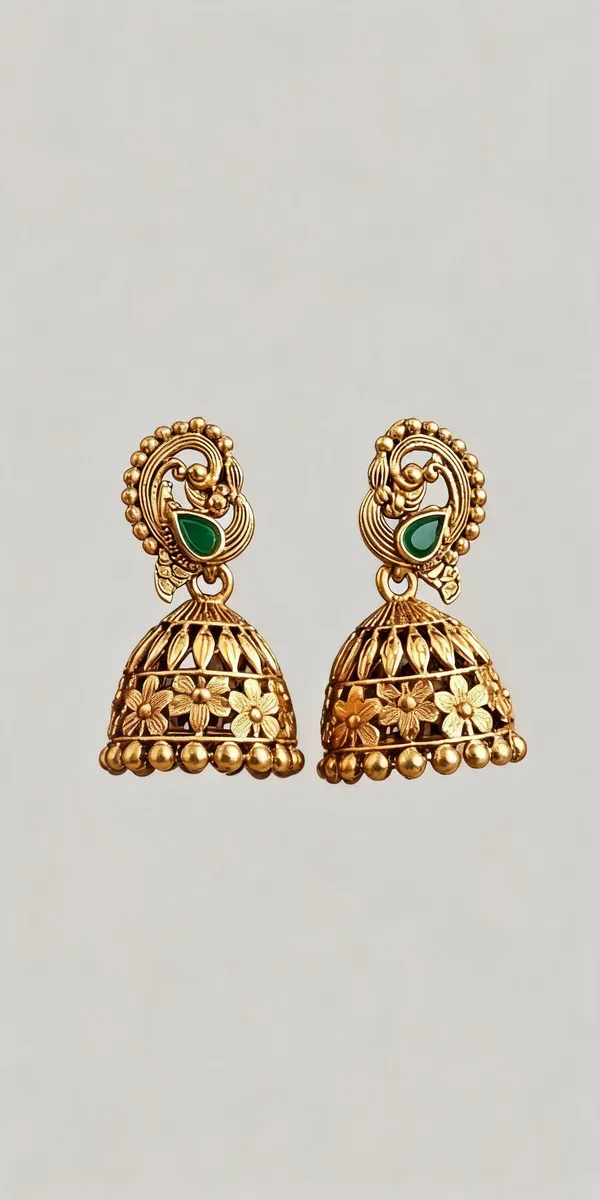 Multicolor_Gold_Plated_Peacock_Motif_Jhumka_Earrings_For_Women