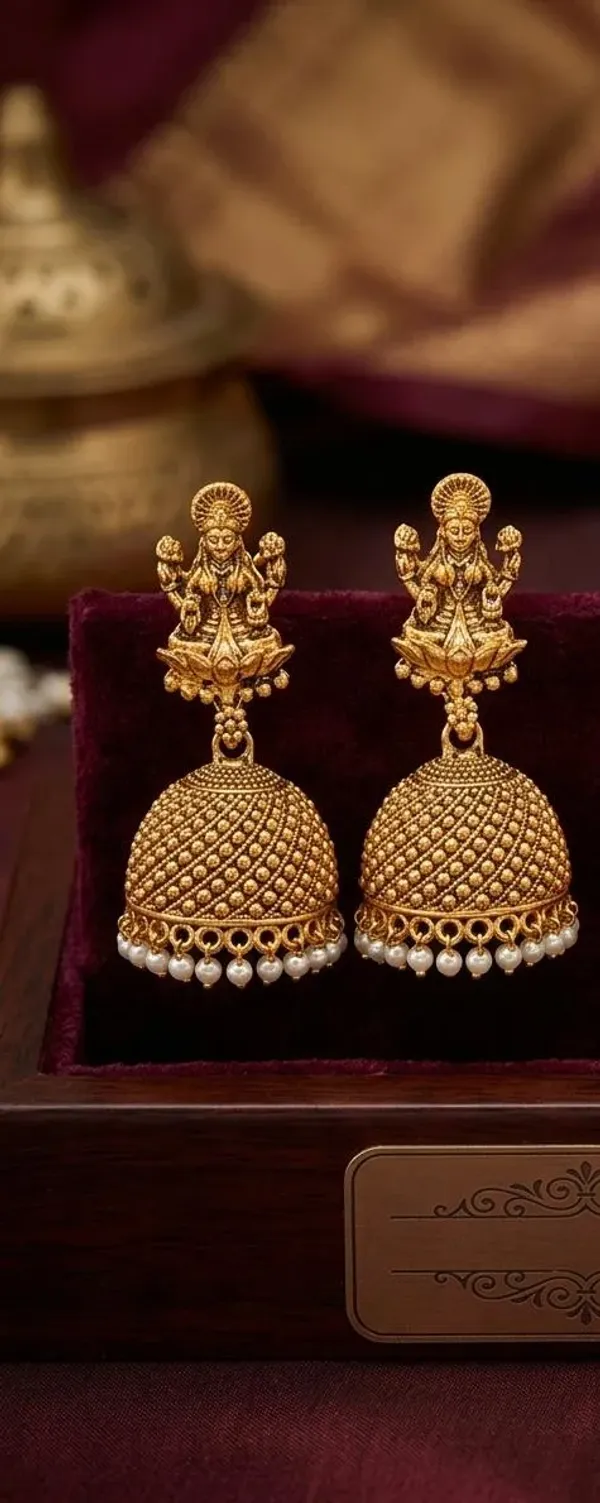 GOLD_LAXMI_JHUMKA_EARRINGS