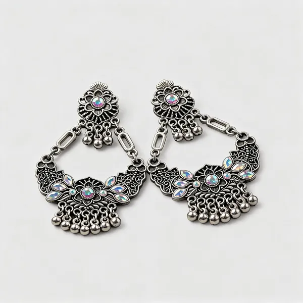 Silver_Tone_Alloy_Iridescent_Stone_Filigree_Dangle_Earrings_For_Women