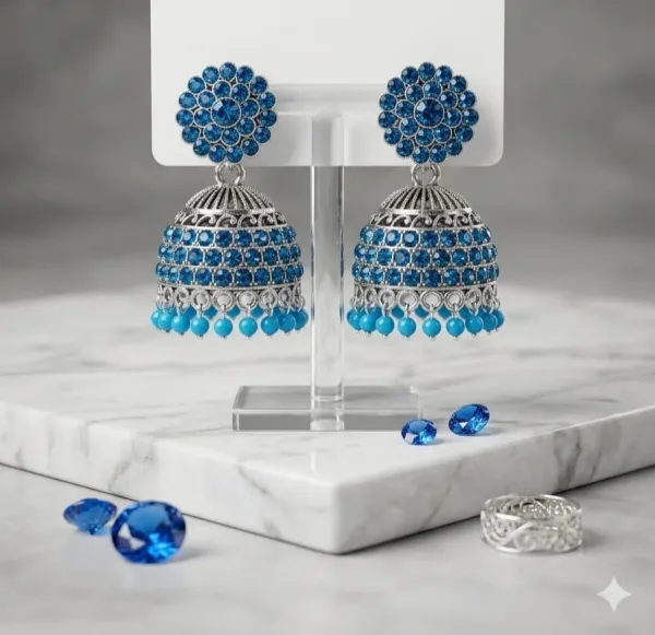 BLUE_JHUMKA_EARRINGS