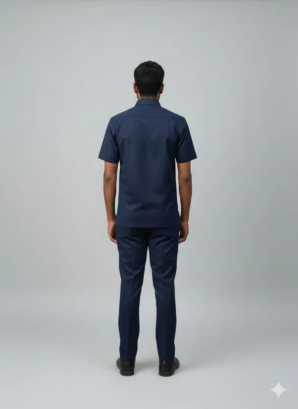 Navy_Blue_Men'S_Safari_Suit_For_Drivers_/_Cooks_/_Security_/_Pso_Guards
