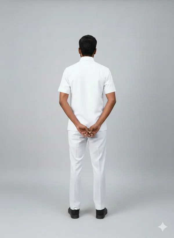 White_Men'S_Safari_Suit_For_Drivers_/_Cooks_/_Security_/_Pso_Guards