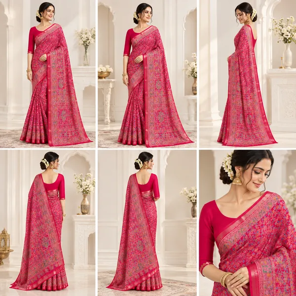 Rani_Pink_Traditional_Printed_Silk_Saree_with_Designer_Pallu