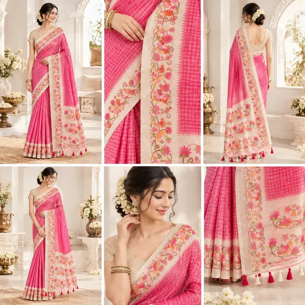 Rani_Pink_Folk_Art_Embroidered_Cotton_Saree