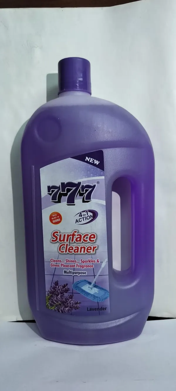 777_Lavender_Multipurpose_Surface_Cleaner_1_Ltr_+_777_Fresh_Lemon_Dishwash_Gel_+_777_Liquid_Hand_Wash_99.9_Percent_Germ_Protection_+_777_Extra_Thick_Disinfectant_Toilet_Cleaner_500_Ml_Combo_Set