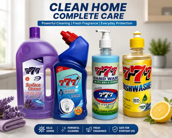 777_Lavender_Multipurpose_Surface_Cleaner_1_Ltr_+_777_Fresh_Lemon_Dishwash_Gel_+_777_Liquid_Hand_Wash_99.9_Percent_Germ_Protection_+_777_Extra_Thick_Disinfectant_Toilet_Cleaner_500_Ml_Combo_Set
