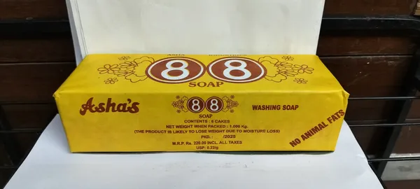 Asha's_88_Washing_Soap_Bar_Pack_+_Asha_Lime_Fresh_Fabric_Conditioner_After_Wash_1_Ltr_+_777_Fresh_Lemon_Dishwash_Gel_+_777_Rose_Handwash_+_777_Extra_Thick_Disinfectant_Toilet_Cleaner_500_Ml_Combo_Set