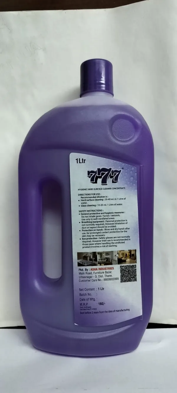 777_Lavender_Multipurpose_Surface_Cleaner_1_Ltr_+_777_Fresh_Lemon_Dishwash_Gel_+_777_Liquid_Hand_Wash_99.9_Percent_Germ_Protection_+_777_Extra_Thick_Disinfectant_Toilet_Cleaner_500_Ml_Combo_Set