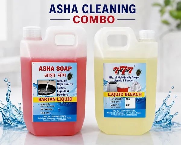 777_Liquid_Bleach_Cleaner_1kg_+_Asha_Soap_Bartan_Liquid_Dishwash_Cleaner_Combo_Set