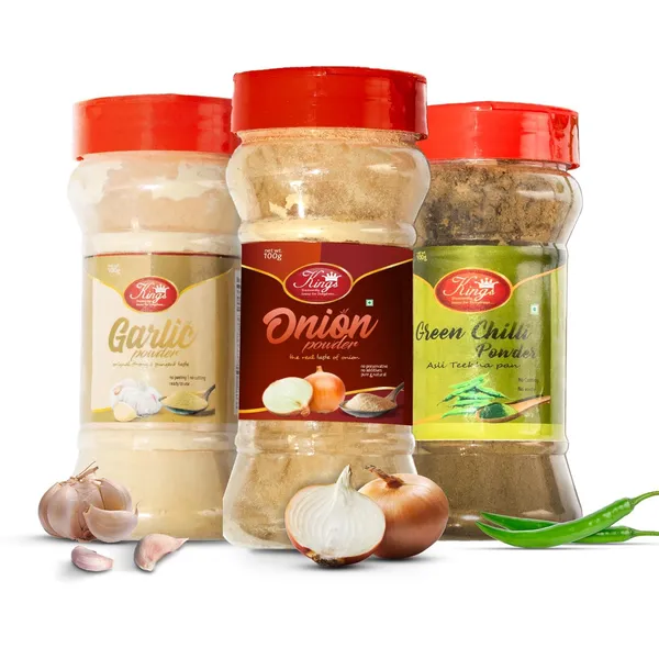 Combo_Pack_Of_Ginger_Garlic_And_Onion_Powder_Healthy_Addition_To_Your_Kitchen_Including_Pure_Ingredients_No_Preservatives_Or_Additives_Easy_To_Use_And_Store_300_Gm_100_Gm_Each
