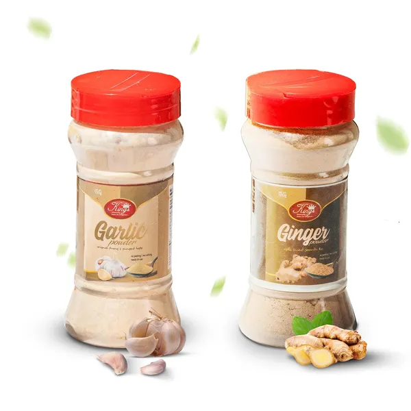 Fresh_Ginger_Powder_Garlic_Powder_Flakes_Birista_Fried_Pyaz_Used_For_Biryani_Gravies_Indian_Curries_Dal_Soya_Chaap_Combo_100G_Each_Pack