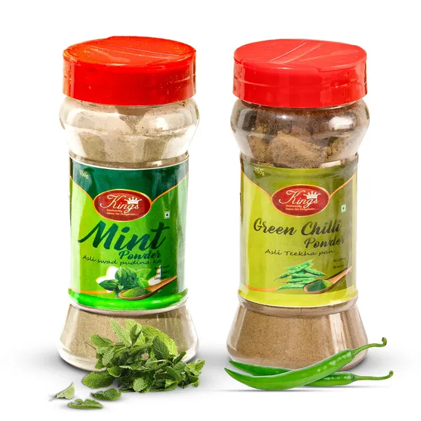 Combo_Pack_Of_Green_Chili_And_Mint_Powder_Healthy_Addition_To_Your_Kitchen_Include_With_Pure_Ingredients_Gluten_Free_No_Preservatives_Or_Additives_Easy_To_Use_And_Store_100Gm
