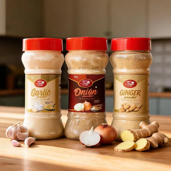Combo_Pack_Of_Ginger_Garlic_And_Onion_Powder_Healthy_Addition_To_Your_Kitchen_Including_Pure_Ingredients_No_Preservatives_Or_Additives_Easy_To_Use_And_Store_300_Gm_100_Gm_Each