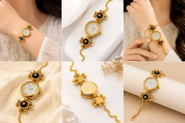 Gold_Alloy_Analog_Floral_Bracelet_Watch_For_Women