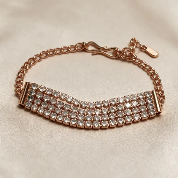 Rose_Gold_Alloy_Rhinestone_Chain_Bracelet_For_Women