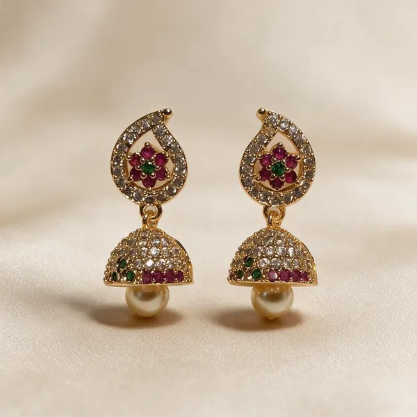 Gold_Alloy_Multicolour_Stone_Jhumka_Earrings_For_Women