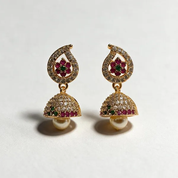 Gold_Alloy_Multicolour_Stone_Jhumka_Earrings_For_Women