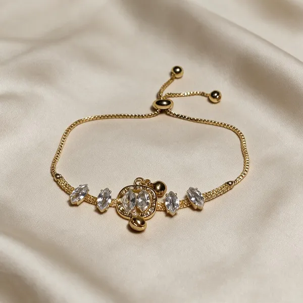 Gold_Alloy_Crystal_Chain_Bracelet_For_Women