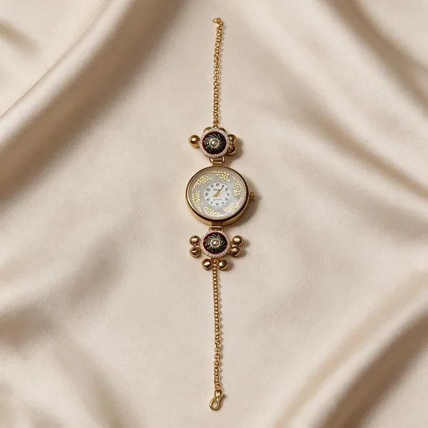 Gold_Alloy_Analog_Chain_Bracelet_Watch_For_Women