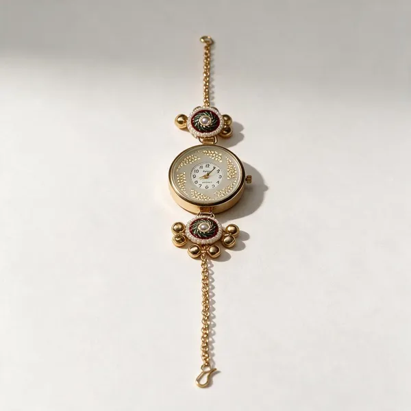 Gold_Alloy_Analog_Chain_Bracelet_Watch_For_Women